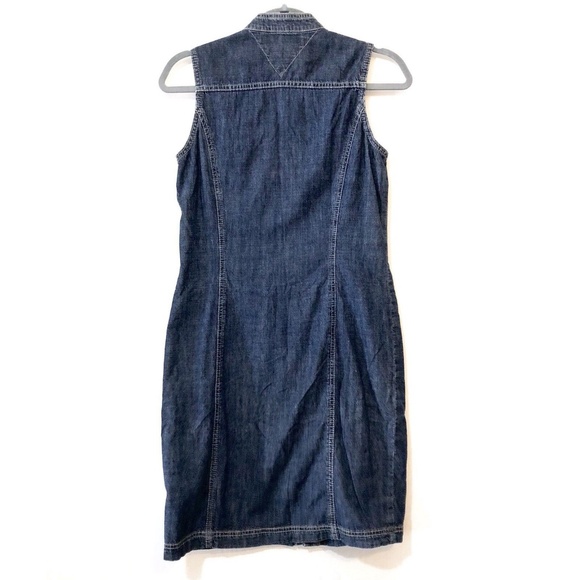 TOMMY HILFIGER Denim Dress Long Size 6 Med - Picture 4 of 8